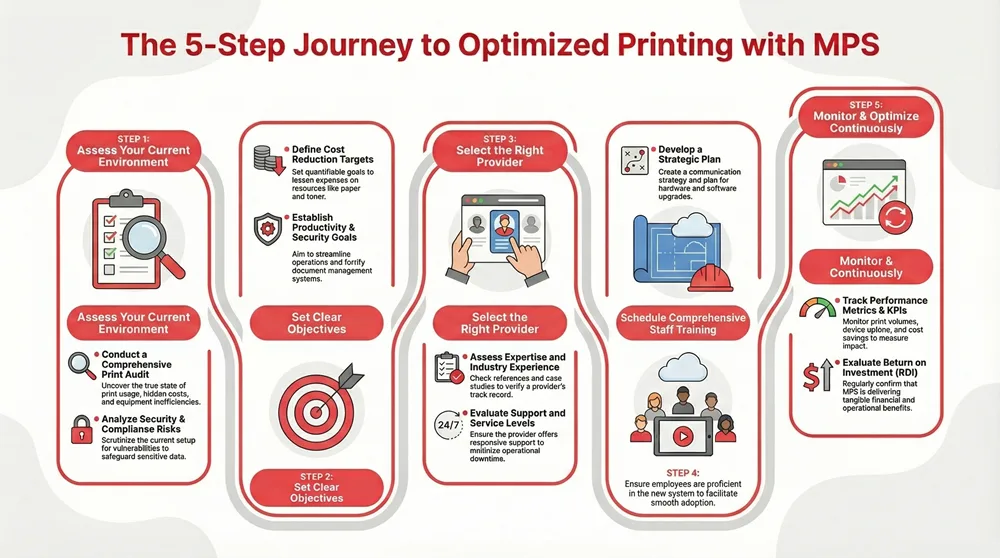 Infographic about Managed Print Services Implementation Process