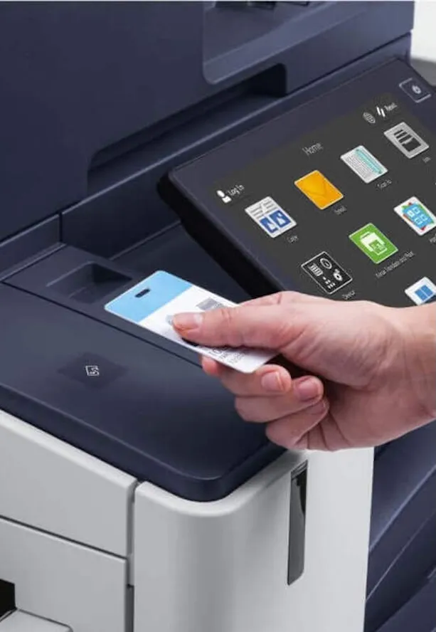 Secure print authentication on an office copier