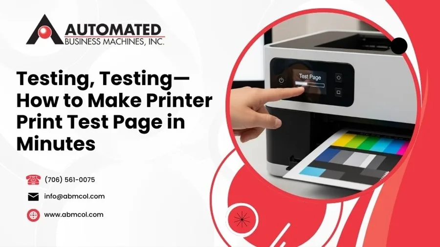 how to make printer print test page