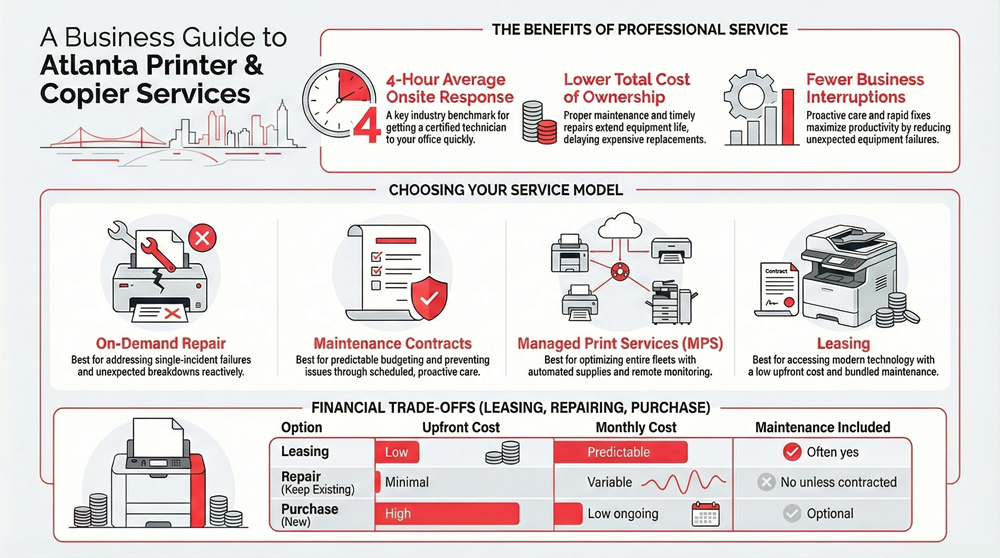 Infographic about Swift Printer Repair in Atlanta