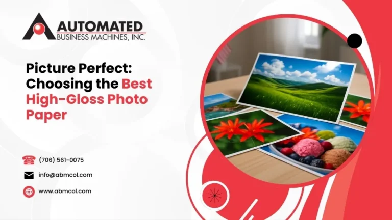 High gloss photo paper guide